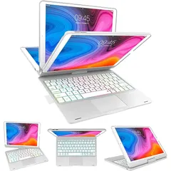 【新品】 [業界独創な設計・360°回転] iPad 9世代 キーボード ケース iPad 8世代 キーボード 10.2インチ 高精度タッチパッド付き 7色バ ックライト ワイヤレスBluetooth キーボードPencil充電 Type-C接続急速充電  0