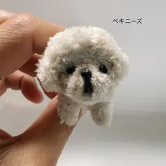 手のひらに乗る小さなペキニーズ、モールアート