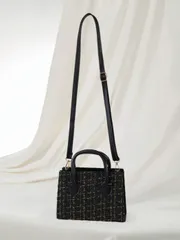 バッグ レディース ハンドルバッグ ファッショナブル、ミニマリスト、カジュアル、チェック柄 ダブルハンドル スクエアバッグ ガール、ティーンガールのクリスマスギフト