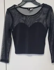 H&M シースルー クロップド トップス XS 新品