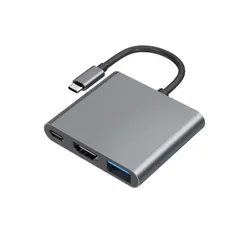 HDMI交換アダプタ USB Type C HDMI 交換 アダプタ 3in1 【hdmiポート+タイプC急速充電ポート+USB 3.0 ポート】 switch スマホ テレビ出力搭載の機器に対応