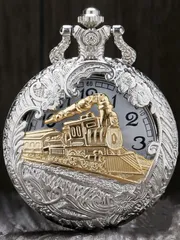 腕時計 懐中時計 1個/セット ビンテージスタイル クラシック ユニークな懐中時計デザイン 実用的な石英懐中時計、デイリーコーディネート、誕生日、ギフト、記念日、年末、独身の日、ハロウィンセール、その他の祝日ギフト