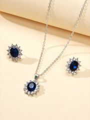 Jewelry Set for Women: Rhinestone Decorated Jewelry Set (3 pieces)