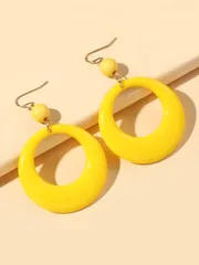 ジュエリー レディース イヤーアクセサリー  サークルデコレーション ドロップピアス