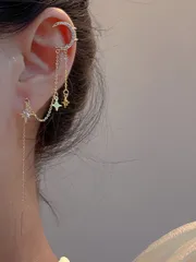 ジュエリー レディース イヤーアクセサリー   1個 星デコレーション ピアス