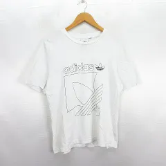 アディダスオリジナルス adidas originals Tシャツ カットソー 半袖 クルーネック ロゴ トレフォイル コットン S ホワイト ※EKM