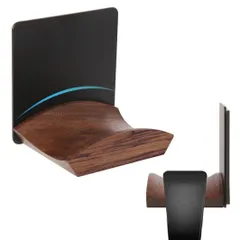 コントローラー 収納スタンド スタンド 多用途 木製 ヘッドホンホルダー マグネット ヘッドセット マグネット コントローラー置き フック ヘッドホン ブラック 壁掛け クルミ材 ヘッドホンハンガー