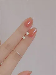 ジュエリー レディース イヤーアクセサリー   1ペア 5点 スター型 キュービックジルコニア スタッドピアス