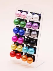 ジュエリー レディース イヤーアクセサリー セット  パール風スタッドピアス 12ペア ランダムカラー