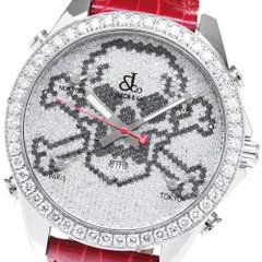 ジェイコブ JACOB&CO 5タイムゾーン スカル ダイヤベゼル クォーツ メンズ 箱付き_830496【ev20】のサムネイル