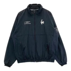 サイズ：LL LE COQ GOLF ルコックゴルフ  2way 裏メッシュ ジップジャケット ピンストライプ柄 ブラック系 [240101662454] ゴルフウェア メンズ ストスト
