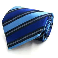 ポールスミス ブランド ネクタイ ストライプ柄 シルク イタリア製 PO メンズ ブルー Paul Smith 【中古】