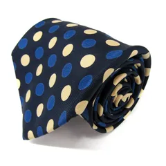 バーバリーズ ブランド ネクタイ 総柄 ドット シルク イングランド製 PO メンズ ネイビー Burberrys 【中古】