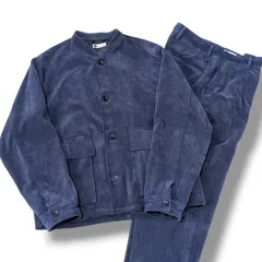 BEAUTY&YOUTH UNITED ARROWS ビューティー＆ユース ユナイテッドアローズ コーデュロイ セットアップ スタンドカラー マオカラー ネイビー L メンズ 春秋冬