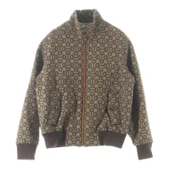 GUCCI (グッチ) Horsebit Jacquard Wool Jacket ホースビット ジャガードウールジャケット ブルゾン ブラウン 694157 Z8YA1のサムネイル