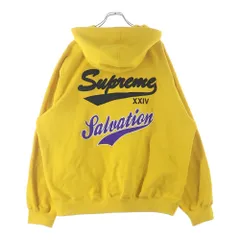 SUPREME (シュプリーム) 24SS Salvation Zip Up Hooded サルベーション ロゴ刺繍 ジップアップ スウェット パーカー イエロー