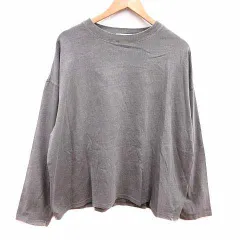 モノマート MONO-MART Tシャツ カットソー ボートネック 長袖 L グレー /YK