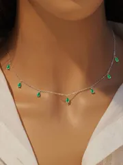 ジュエリー レディース ネックレス ネックレス シルバー ウォータードロップ ペンダント キュービックジルコニア 1個