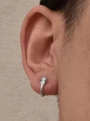 ジュエリー メンズ イヤーアクセサリー 1個 蛇形 イヤーカフ