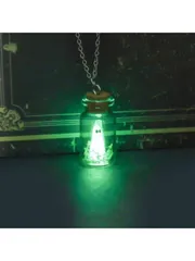 ジュエリー レディース ネックレス 1個 幽霊のネックレス、蓄光 ドリフトボトル幽霊のペンダント、ハロウィン