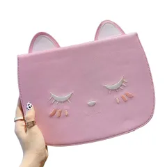 新品 Moogukadan iPad mini6/iPad mini A17 Pro 用のケース 可愛い 手帳型 ネコ 猫 かわいい 第6/7世代 8.3インチ タブレットケース PUレザー 猫耳 動物 おしゃれ 子供 キッズ スタンド オートスリープ(深ピン
