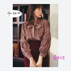 シャツ/ブラウス(長袖/七分) Herlipto Bow-Tie Lace Trimming Blouse Her lip to - 【herlipto】Bow-Tie Lace Trimming Blouse Mの通販 by