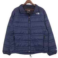 THE NORTH FACE ノースフェイス アコンカグア ダウンジャケット アウトドア ネイビー (メンズ M) 中古 古着 A0858