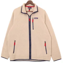 00年代 patagonia パタゴニア レトロパイル フリースジャケット アウトドア アイボリー(メンズ XL)中古 古着 A0919