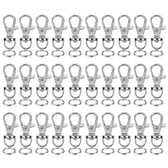 手作り 10mmレバー付きナスカン金具 素材 回転フック DIY ステンレス キーホルダー キーホルダー 30個入り パーツ 金具 アクセサリー ナスカン (A) サムコス