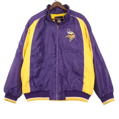 90年代 NFL ミネソタ・バイキングス 中綿ジャケット パープル (メンズ XL相当) 中古 古着 A1006のサムネイル