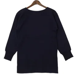 50年代 イギリス軍 ロイヤルネイビー ボートネック ウールセーター ユーロ ミリタリー ネイビー (メンズ M相当) 中古 古着 A1373