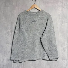 90s クイックシルバー QUIKSILVER ニット セーター L 刺繍ロゴ グレー ネップ ウール 混 杢 ワンポイント ゆるだぼ オーバーサイズ サーフ スケーター ストリート Y2K ヴィンテージ 古着 オールド 希少 トレンドのサムネイル
