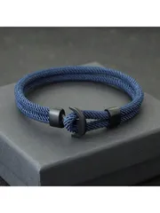 ジュエリー メンズ ブレスレット 51Luckind メンズアンカーブレスレット、二重層ナウティカルブレスレット、彼への贈り物、サーフィンアクセサリー