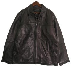 90s バナナリパブリック レザージャケット 襟付き サイドスリット