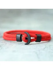 ジュエリー メンズ ブレスレット 51Luckind メンズアンカーブレスレット、二重層ノーティカルブレスレット、彼への贈り物、サーフィンアクセサリー