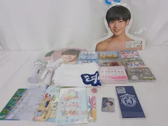  中古品 なにわ男子 長尾謙杜 フォトハンガー 他 CD ペンライト うちわ Tシャツ 等 グッズセット
