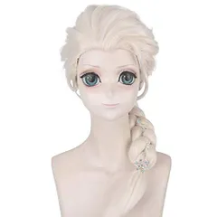ウィッグ 大人 コスプレ 耐熱 ウィッグ エルサ ハロウィン クリスマス 仮装 アナと雪の女王 変装用 ウィッグ 文化祭 Eileen お祭り 学園祭 髪飾りを付きません