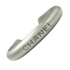 CHANEL シャネル ティアドロップ シルバー バングル ブレス Y05126