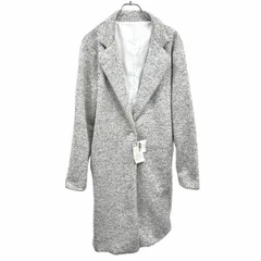【新品】アナップ ANAP チェスターコート カットソーコート 総裏地 無地 １つボタン留め 長袖 ポリ100% M ヘザーグレー レディース