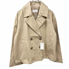 【新品】[印象N] index インデックス ジャケット レディース L ベージュ 綿100% 少し薄手 裏地は背中の肩回りのみ 無地 長袖 ボタン留めのサムネイル