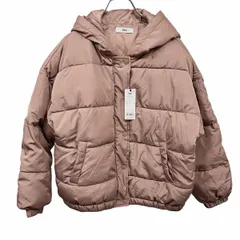 【新品】[印象N] WEGO ウィゴー フーデッドブルゾン / ジャケット / パーカー レディース F ブラウンピンク系 ポリ100% ドットボタン×ジップ留め 内ポケット無し 中綿入り 無地 長袖のサムネイル