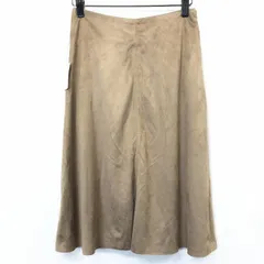 【新品】[印象N] ZARA TRAFALUC ザラ トラファルック フレアスカート レディース XS ブラウン 茶色 ポリ100% Aライン 裏地付き ヴィーガンスエードのサムネイル