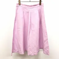 【新品】ザラウーマン ZARA WOMAN 薄手 フレアスカート ボックスタック 裏地無し 無地 リネン×レーヨン S ピンクパープル 紫系 レディース