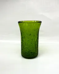 現品限り【沖縄ガラス】沖縄工芸村　手造りガラスのタンブラー（グリーン）＜送料込み＞