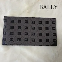 BALLY バリー  Bロゴモノグラム 　キャンバスレザー　スリム長札入れ　 手帳カバーのサムネイル