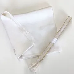 ［7561］帯締め 帯揚げ セット 枝花文様 金糸 逸品 正絹 着物 帯絞め