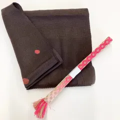 ［7566］帯締め 帯揚げ セット ぼかし花文様 縮緬 金糸 正絹 着物 帯絞め