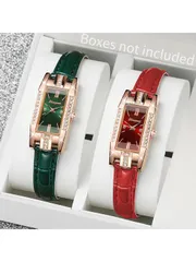 腕時計 レディース セット 2個セット 高級レディース腕時計 ファッション 高級 エレガント 合金腕時計 シリコンストラップ カップルウォッチ メンズ クォーツ ホリデーギフト