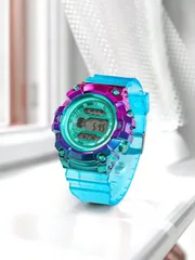 腕時計 レディース デジタル 1個 ユニセックス カラフル ゼリーようカジュアルスポーツ 電子 腕時計 日常生活に適しています