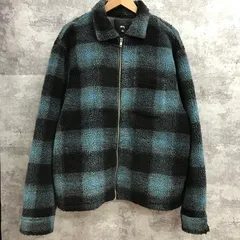 STUSSY SHADOW PLAID SHERPA ZIP SHIRT ステューシー ボアフリースジャケット【F1126-004】